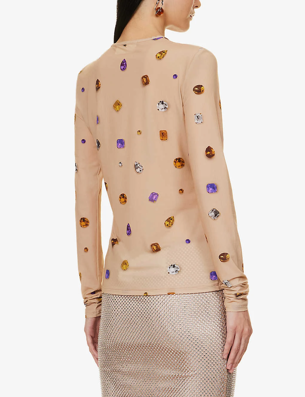 Sportmax Sovrana Gem-print Stretch-woven Top 6 Sportmax Sovrana Gem-print Stretch-woven Top - Image 4