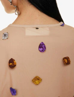 Sportmax Sovrana Gem-print Stretch-woven Top 11 Sportmax Sovrana Gem-print Stretch-woven Top -Sweaty Betty Store R04158874 PINK ALT04