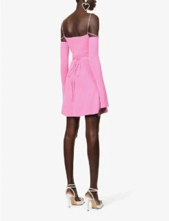 Samantha Cut-out Knitted Mini Dress -Sweaty Betty Store R04158898 PINK ALT03