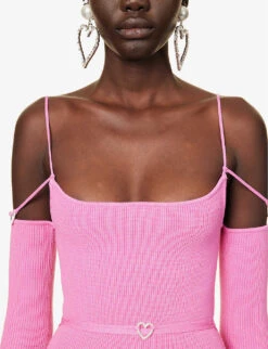 Samantha Cut-out Knitted Mini Dress -Sweaty Betty Store R04158898 PINK ALT05