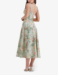 Sabrina Floral-print Cotton-blend Midi Dress 10 Sabrina Floral-print Cotton-blend Midi Dress -Sweaty Betty Store R04159571 LIGHTJADE ALT03