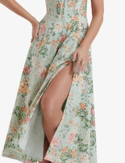 Sabrina Floral-print Cotton-blend Midi Dress 11 Sabrina Floral-print Cotton-blend Midi Dress -Sweaty Betty Store R04159571 LIGHTJADE ALT04