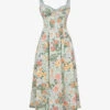 Sabrina Floral-print Cotton-blend Midi Dress -Sweaty Betty Store R04159571 LIGHTJADE M