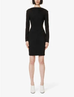 Open-back Slim-fit Woven Mini Dress 10 Open-back Slim-fit Woven Mini Dress -Sweaty Betty Store R04160121 BLACK ALT02