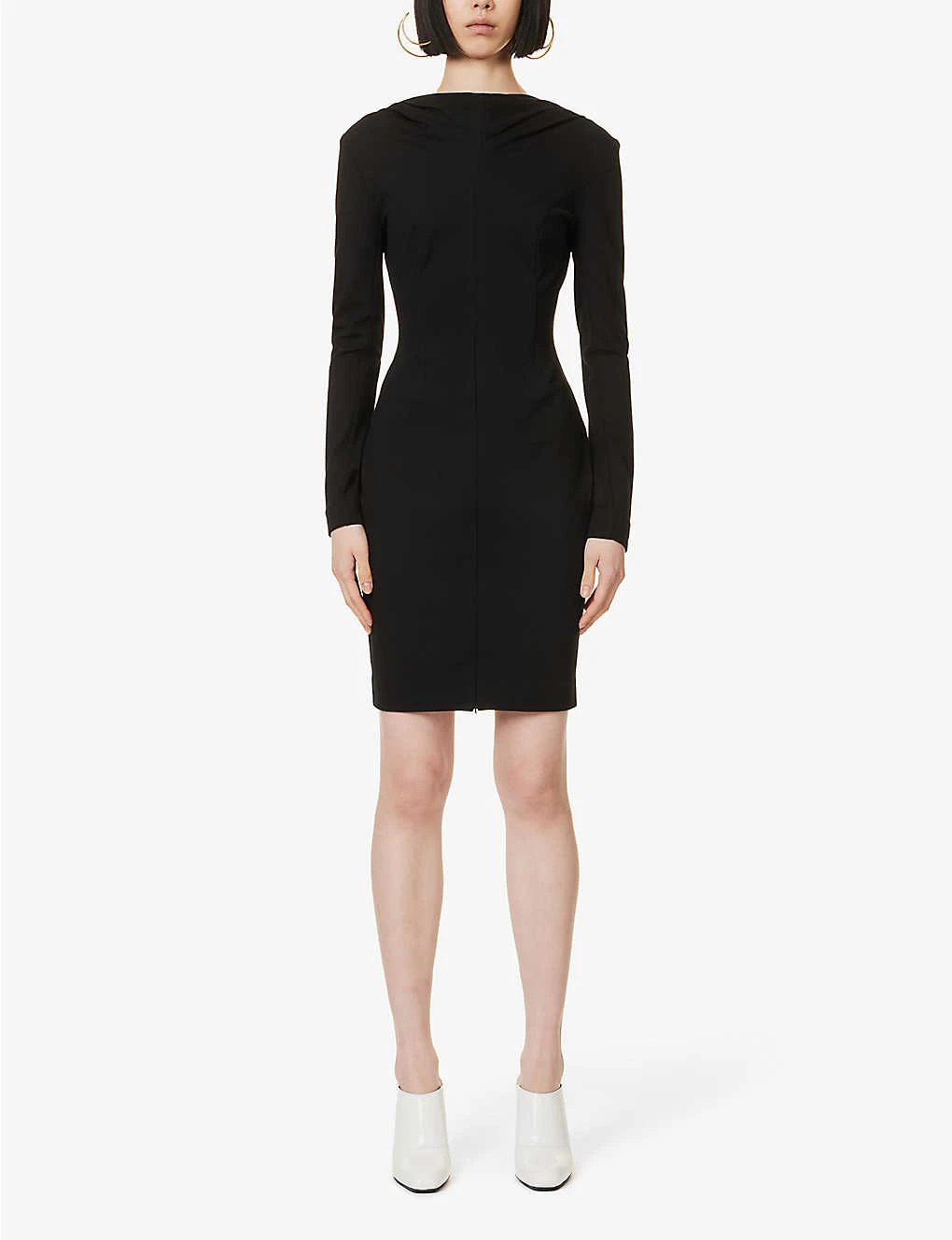 Open-back Slim-fit Woven Mini Dress 5 Open-back Slim-fit Woven Mini Dress - Image 3