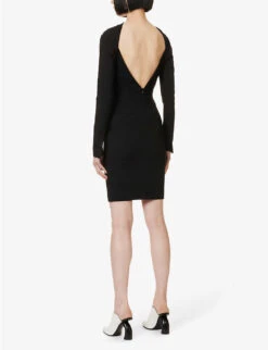 Open-back Slim-fit Woven Mini Dress 11 Open-back Slim-fit Woven Mini Dress -Sweaty Betty Store R04160121 BLACK ALT03