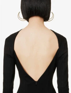 Open-back Slim-fit Woven Mini Dress 13 Open-back Slim-fit Woven Mini Dress -Sweaty Betty Store R04160121 BLACK ALT05