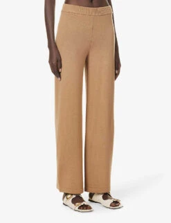 Max Mara Visone Wide-leg Wool Knitted Trousers 9 Max Mara Visone Wide-leg Wool Knitted Trousers -Sweaty Betty Store R04161475 CAMEL ALT02