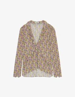 Zadig & Voltaire Tresse Graphic-print Woven Blouse