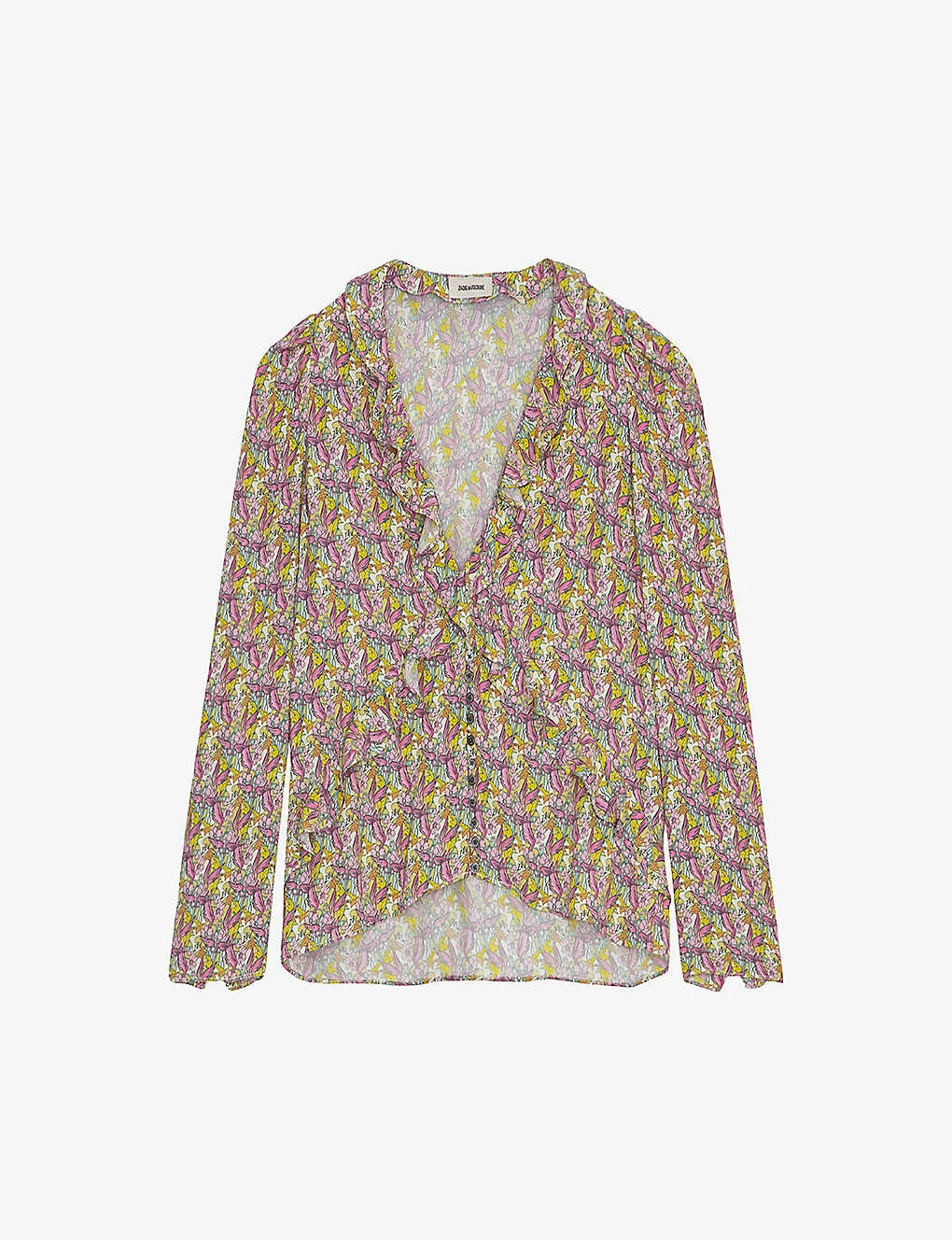 Zadig & Voltaire Tresse Graphic-print Woven Blouse 3 Zadig & Voltaire Tresse Graphic-print Woven Blouse