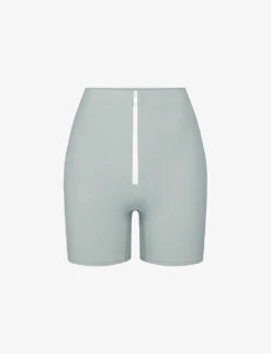 Sporty Mid-rise Stretch-recycled Nylon Shorts