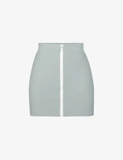 Sporty Mid-rise Stretch-recycled Nylon Mini Skirt