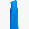 One-shoulder Sleeveless Silk Maxi Dress 1 One-shoulder Sleeveless Silk Maxi Dress -Sweaty Betty Store R04164430 ROYALBLUE M