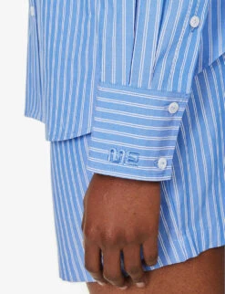 Resort Striped Cotton-poplin Shirt -Sweaty Betty Store R04164436 STRIPE0004 ALT03