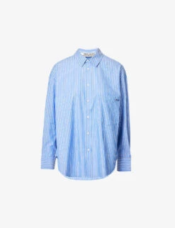Resort Striped Cotton-poplin Shirt