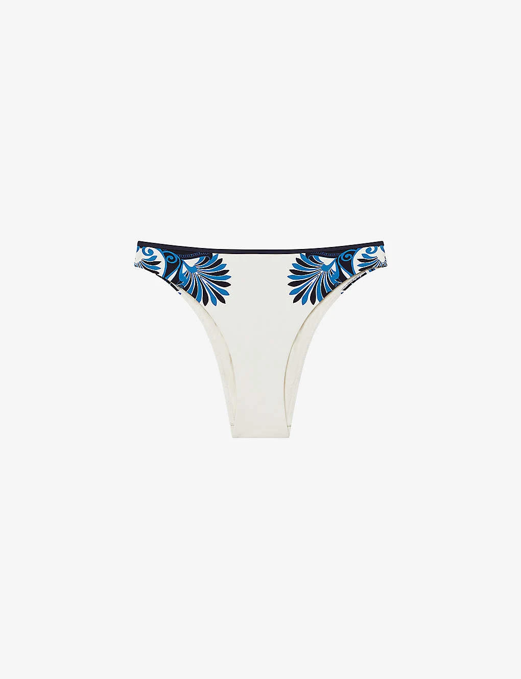 Reiss Lucille Printed High-leg Stretch Cotton-blend Bikini Bottoms 3 Reiss Lucille Printed High-leg Stretch Cotton-blend Bikini Bottoms