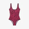 THE KOOPLES Scoop-neck Leopard-print Woven Swimsuit 1 THE KOOPLES Scoop-neck Leopard-print Woven Swimsuit -Sweaty Betty Store R04165085 BLACKPINK M