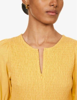 ME AND EM Puff-sleeve Flared-hem Cotton Maxi Dress 11 ME AND EM Puff-sleeve Flared-hem Cotton Maxi Dress -Sweaty Betty Store R04165504 SUPERLEMON ALT04