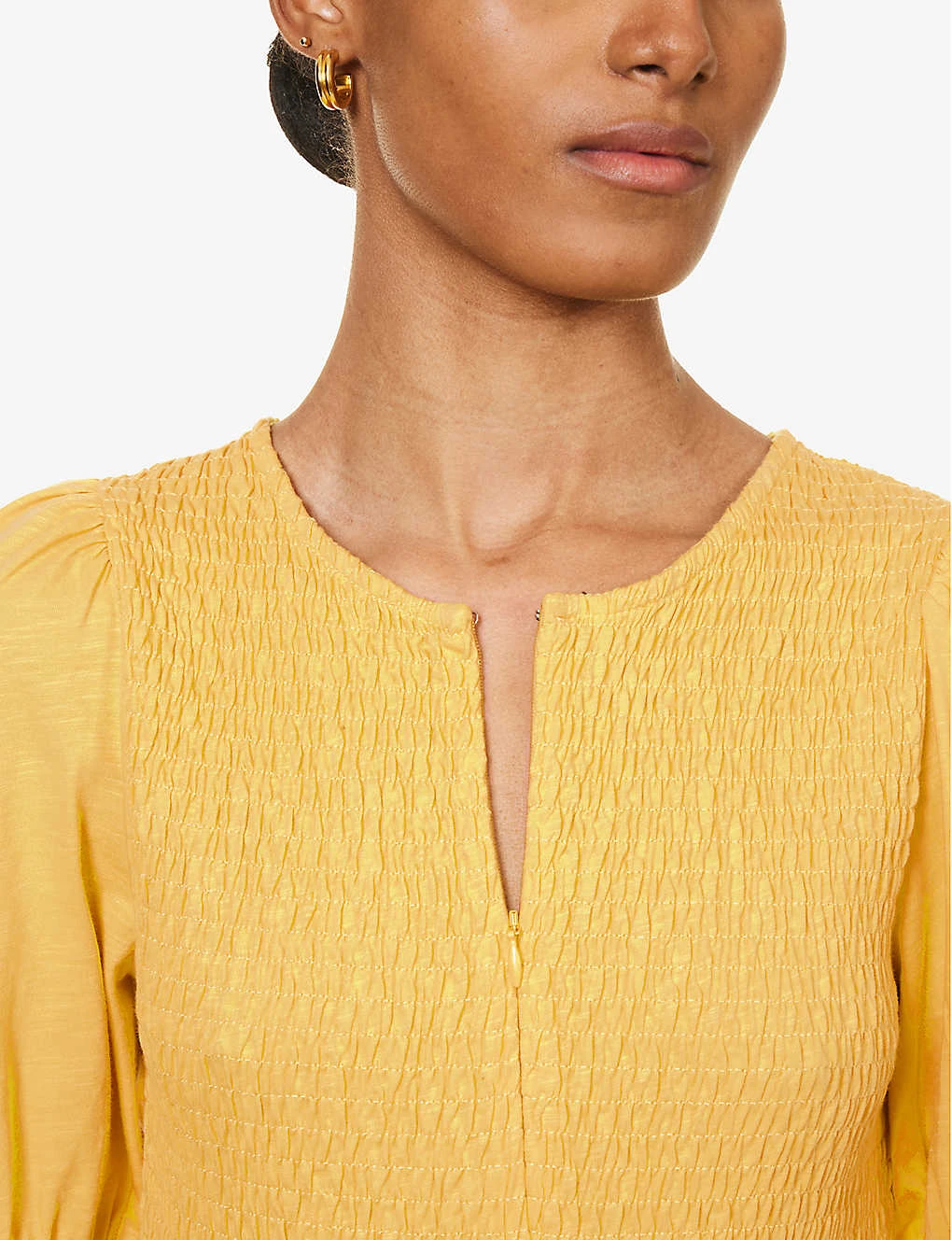 ME AND EM Puff-sleeve Flared-hem Cotton Maxi Dress 7 ME AND EM Puff-sleeve Flared-hem Cotton Maxi Dress - Image 5