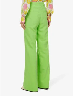 ME AND EM Flared-leg Mid-rise Stretch-woven Trousers -Sweaty Betty Store R04165518 BRIGHTFERN ALT03