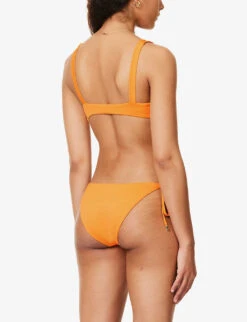 Portugal Tie-front Bikini Top -Sweaty Betty Store R04165688 TANGERINERIB ALT03