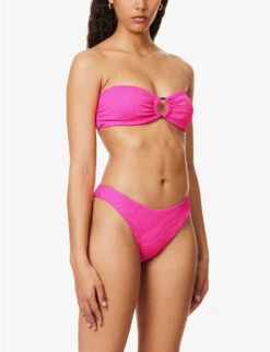 Costa Rica Recycled Polyester-blend Bikini Top 9 Costa Rica Recycled Polyester-blend Bikini Top -Sweaty Betty Store R04165692 FUCHSIACRINKLE ALT02