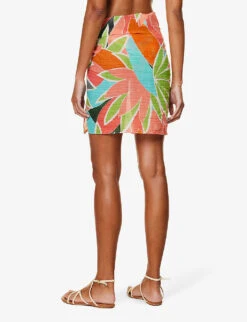 South Beach Abstract-print Linen Sarong 10 South Beach Abstract-print Linen Sarong -Sweaty Betty Store R04165721 BIRDOFPARADISECRINKLE ALT03