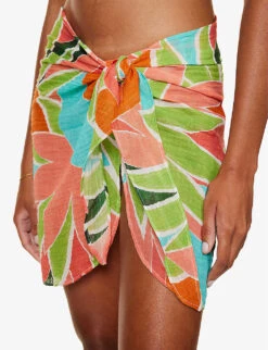 South Beach Abstract-print Linen Sarong 11 South Beach Abstract-print Linen Sarong -Sweaty Betty Store R04165721 BIRDOFPARADISECRINKLE ALT04