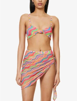 It's Now Cool Rainbow Striped Mesh Sarong 9 It's Now Cool Rainbow Striped Mesh Sarong -Sweaty Betty Store R04165811 RAINBOW ALT02