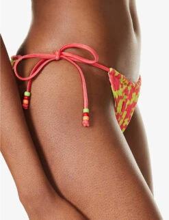 It's Now Cool Sancho Floral-print Recycled Polyester-blend Bikini Bottoms -Sweaty Betty Store R04165817 SANCHO ALT02