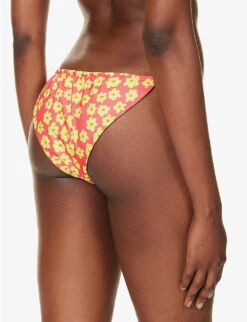It's Now Cool Sancho Floral-print Recycled Polyester-blend Bikini Bottoms -Sweaty Betty Store R04165817 SANCHO ALT03