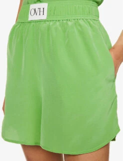 Calypso Crepe-texture Silk Pyjama Set 11 Calypso Crepe-texture Silk Pyjama Set -Sweaty Betty Store R04165820 PARAKEET ALT04