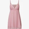 Eberjey Beatrix V-neck Stretch-jersey Nightdress 2 Eberjey Beatrix V-neck Stretch-jersey Nightdress -Sweaty Betty Store R04166190 FOXGLOVE M