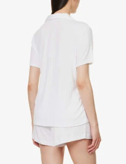 Eberjey Gisele Ribbed Stretch-jersey Pyjama Set -Sweaty Betty Store R04166203 WHITE ALT02