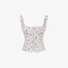 Chicca Floral-print Linen-blend Top 1 Chicca Floral-print Linen-blend Top -Sweaty Betty Store R04166362 ROSEPRINT M