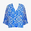 Tile-print Relaxed-fit Woven Top 1 Tile-print Relaxed-fit Woven Top -Sweaty Betty Store R04166392 BLUE M