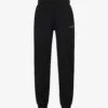 Branded Drawstring-waist Organic-cotton Jogging Bottoms -Sweaty Betty Store R04166488 BLACK M