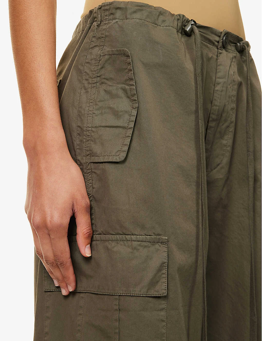 GOOD AMERICAN Parachute Wide-leg Drawstring-hem Cotton Trousers 8 GOOD AMERICAN Parachute Wide-leg Drawstring-hem Cotton Trousers - Image 6