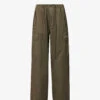 GOOD AMERICAN Parachute Wide-leg Drawstring-hem Cotton Trousers 2 GOOD AMERICAN Parachute Wide-leg Drawstring-hem Cotton Trousers -Sweaty Betty Store R04166623 FATIGUE001 M