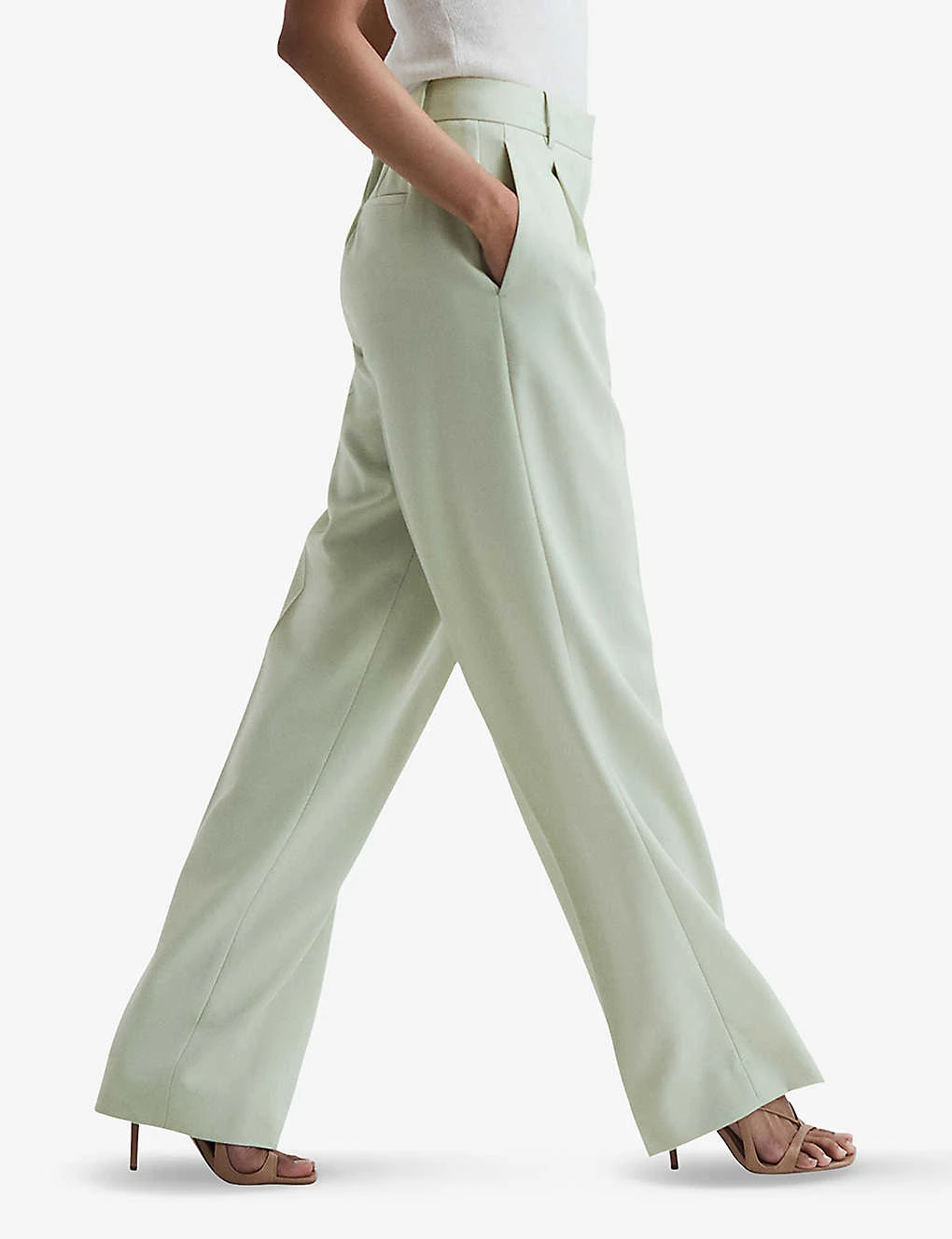 Reiss Naomi Wide-leg High-rise Stretch-wool Blend Suit Trousers 5 Reiss Naomi Wide-leg High-rise Stretch-wool Blend Suit Trousers - Image 3