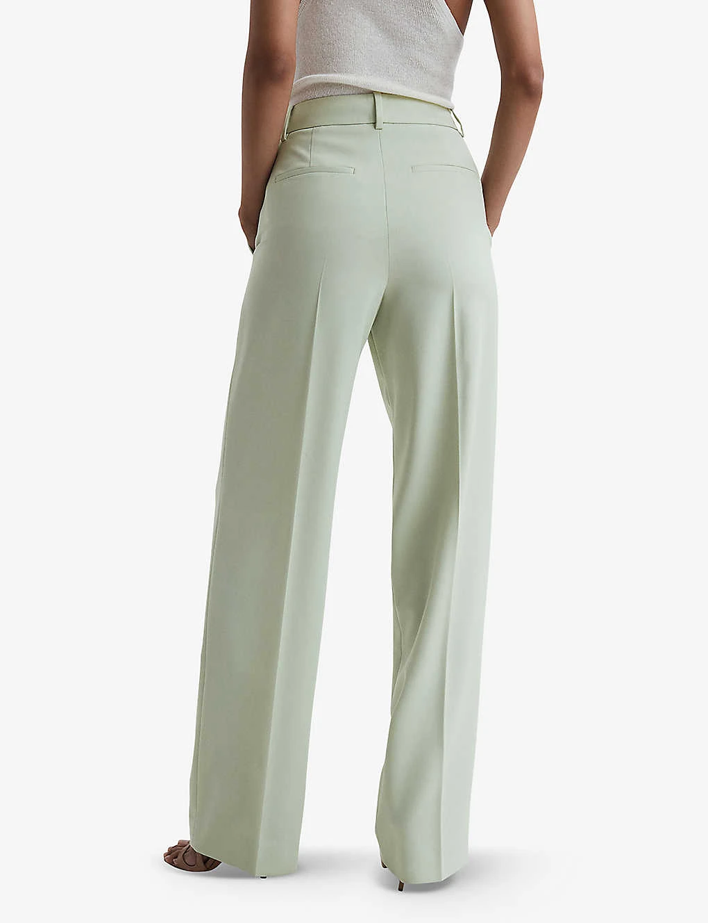 Reiss Naomi Wide-leg High-rise Stretch-wool Blend Suit Trousers 6 Reiss Naomi Wide-leg High-rise Stretch-wool Blend Suit Trousers - Image 4