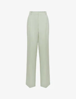 Reiss Naomi Wide-leg High-rise Stretch-wool Blend Suit Trousers
