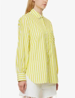 Rag & Bone Maxine Striped Cotton-poplin Shirt 9 Rag & Bone Maxine Striped Cotton-poplin Shirt -Sweaty Betty Store R04166648 FRSHLMSTRP ALT02