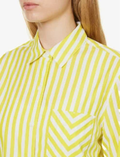 Rag & Bone Maxine Striped Cotton-poplin Shirt 11 Rag & Bone Maxine Striped Cotton-poplin Shirt -Sweaty Betty Store R04166648 FRSHLMSTRP ALT04