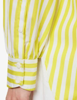 Rag & Bone Maxine Striped Cotton-poplin Shirt 12 Rag & Bone Maxine Striped Cotton-poplin Shirt -Sweaty Betty Store R04166648 FRSHLMSTRP ALT05