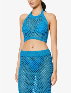 Napoli Cropped Cotton-blend Top -Sweaty Betty Store R04166757 RIDETHEWAVECROCHET ALT02