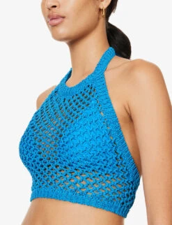 Napoli Cropped Cotton-blend Top -Sweaty Betty Store R04166757 RIDETHEWAVECROCHET ALT04