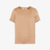 Rebecca Regular-fit Satin T-shirt 2 Rebecca Regular-fit Satin T-shirt -Sweaty Betty Store R04167361 CAMMELLO M