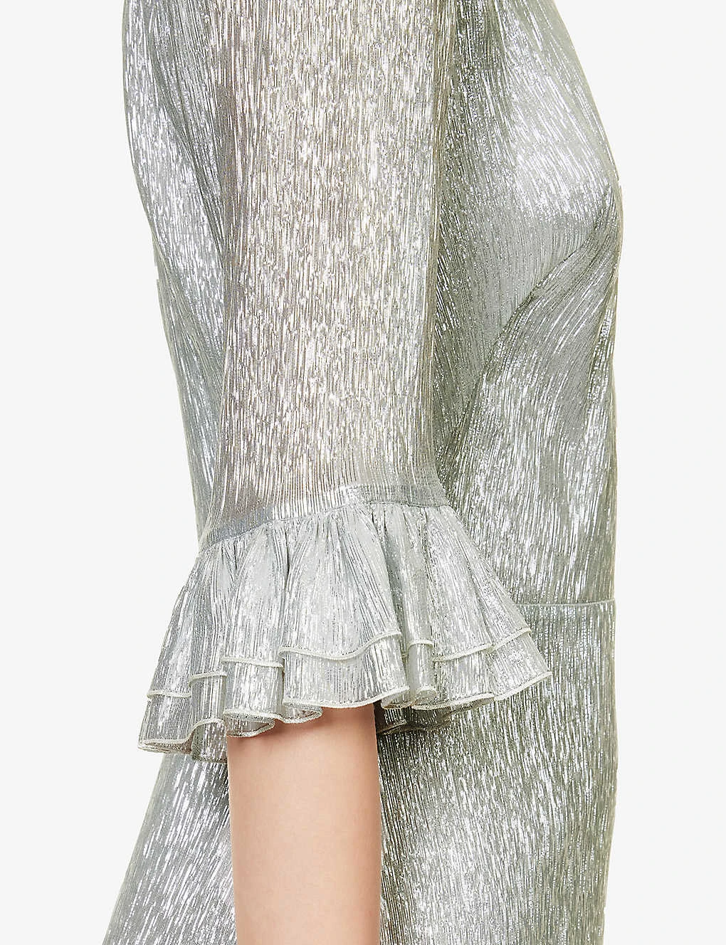 Falconetti Metallic-thread Silk-blend Midi Dress 7 Falconetti Metallic-thread Silk-blend Midi Dress - Image 5