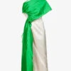 Asymmetric Colour-block Silk Maxi Dress 2 Asymmetric Colour-block Silk Maxi Dress -Sweaty Betty Store R04168294 GREENIVORY M